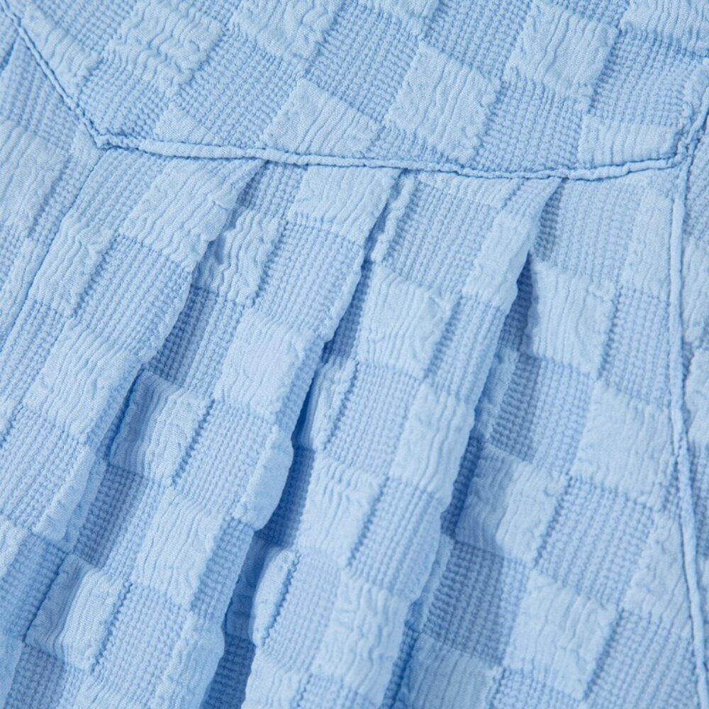 Checkered Pocketed Wide Leg Overalls - Picture 10 of 16